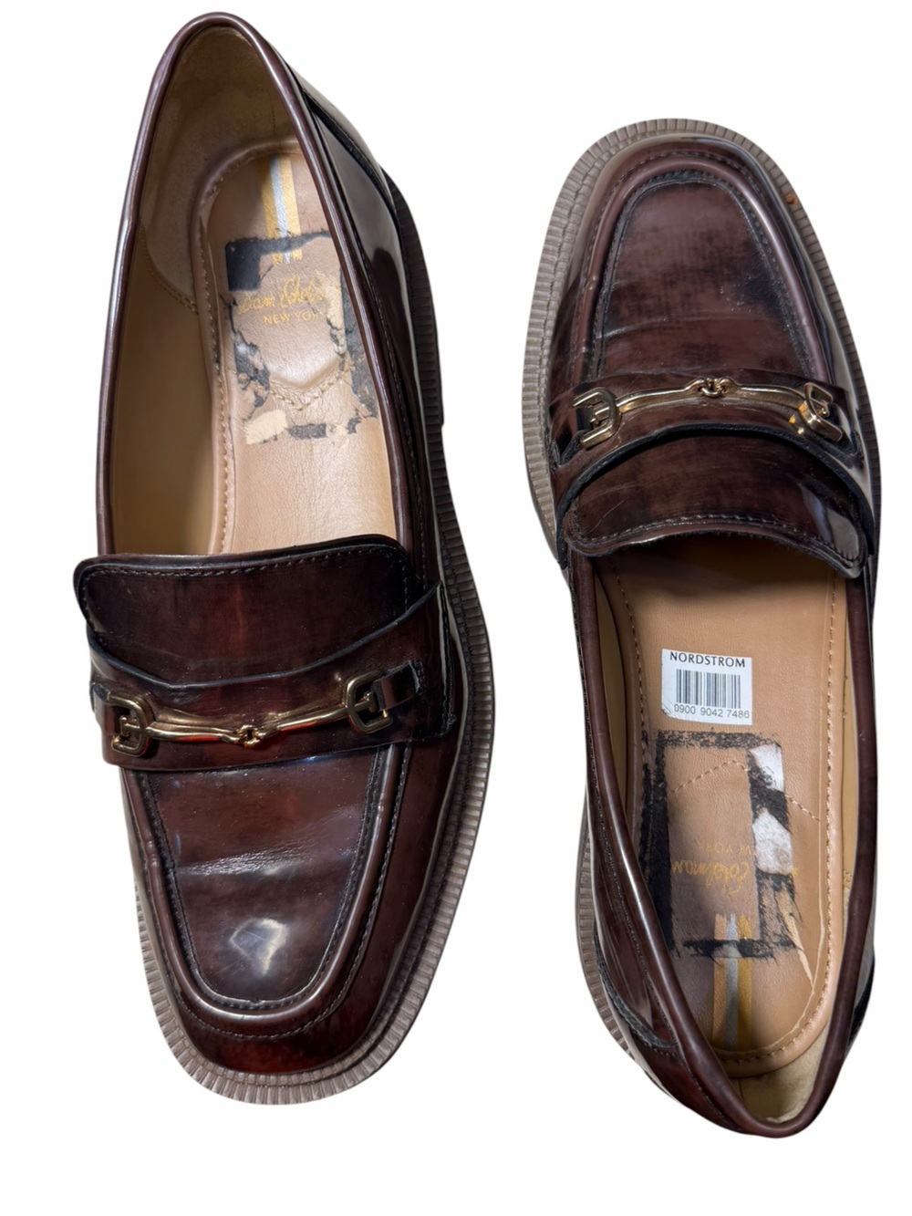 Sam Edelman Laurs Lug Sole Loafers in Chestnut brown size 8.5 shoes women - Picture 15 of 15